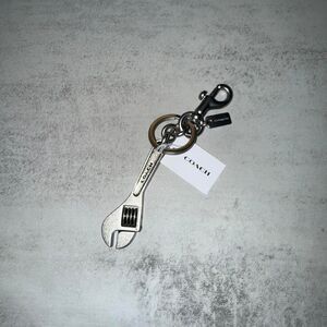 Coach silver wrench keychain
